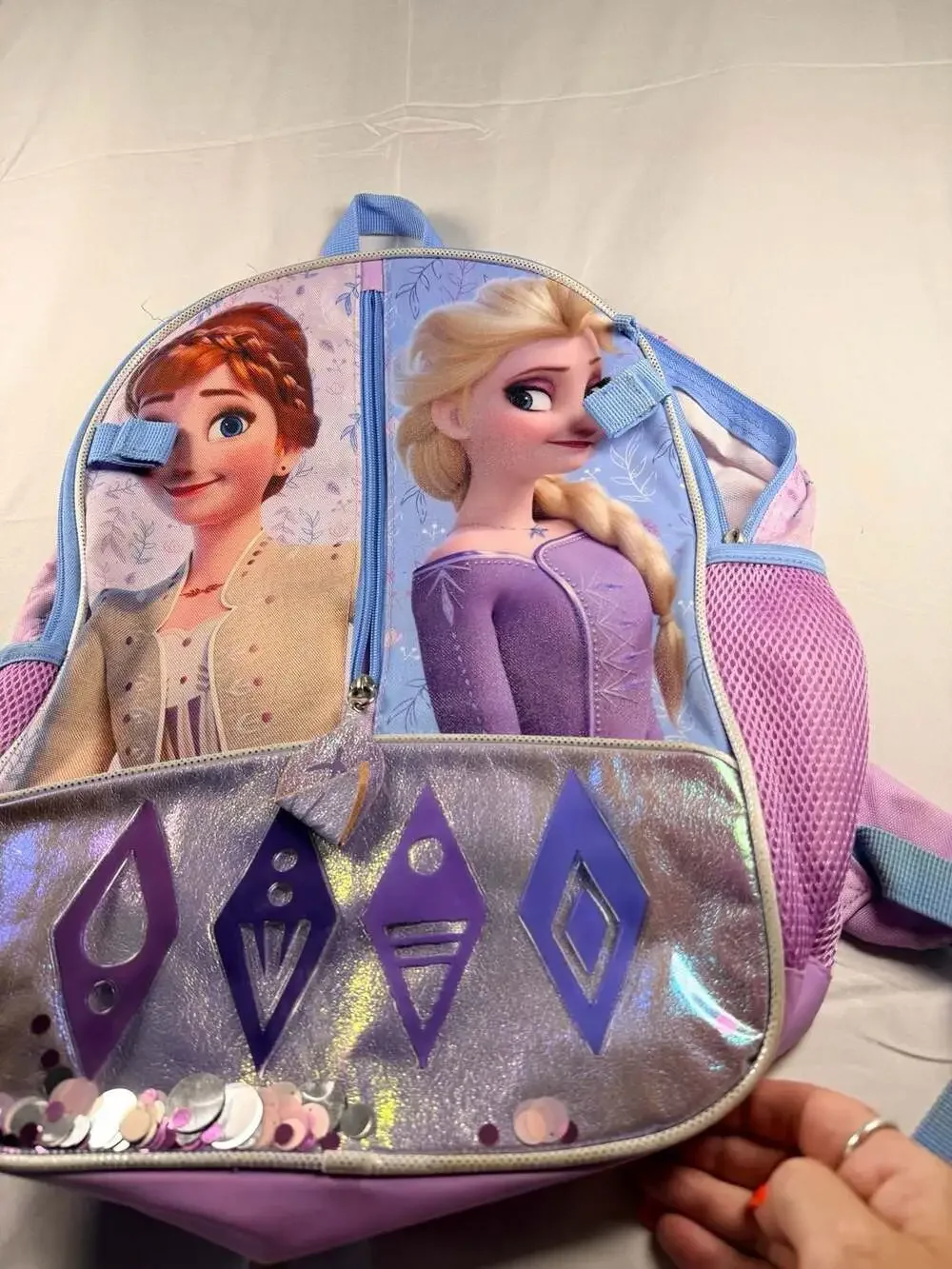Disney Frozen 2 Anna and Elsa Kids Backpack with Sequin Detail